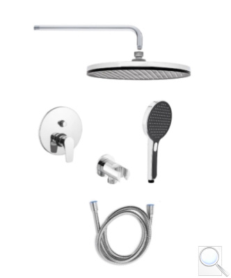 Sprchový systém SAT Project včetně podomítkového tělesa chrom lesk SATPBSETPRO2. obr. 1