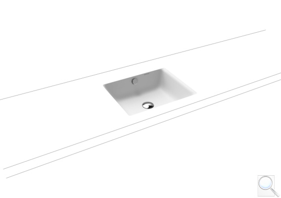 Zápustné umyvadlo Kaldewei Puro 3159 46x38,5 cm alpská bílá bez otvoru pro baterii 900906003001. obr. 1