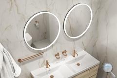 Dlažba Fineza Marble Charm gold bílá - im-1200-marble-charm-002