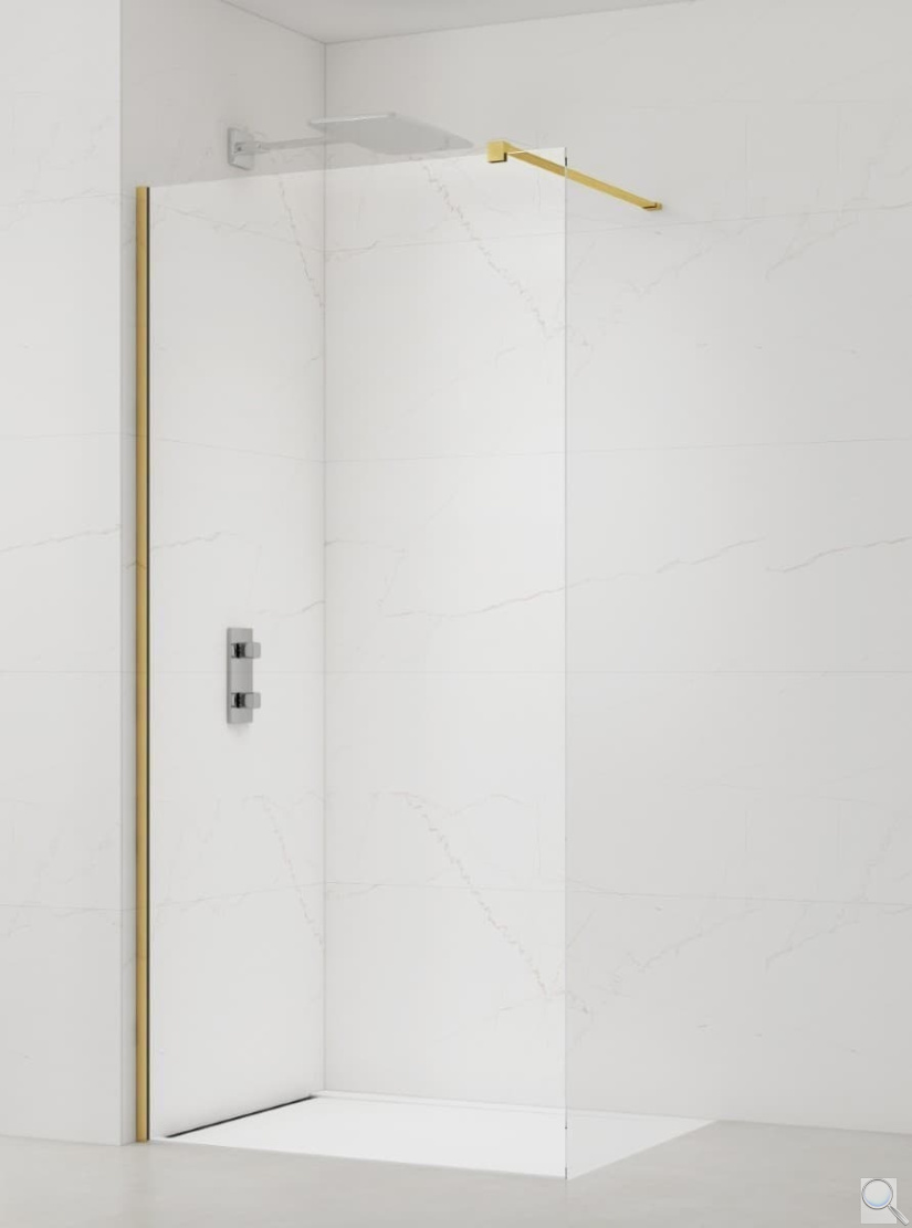 Sprchová zástěna Walk-in 80 cm SAT v barvě profilu zlatá lesk SATBWI80PRZ. obr. 1