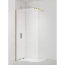Sprchová zástěna Walk-in 80 cm SAT v barvě profilu zlatá lesk SATBWI80PRZ