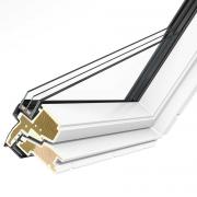 GLU 0064 B - Velux střešní okno se spodním ovládáním klikou (Nízkoenergetické izolační trojsklo)