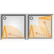 Sprchové dveře 80x195, 90x195, 100x195 cm SAT SK chrom lesklý. Zalamovací otevírání dveří 