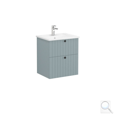 Koupelnová skříňka s umyvadlem Vitra Root 60x67x46 cm zelená mat ROOTG60GINTS. obr. 1