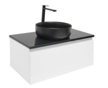 Koupelnová skříňka s krycí deskou SAT B-WAY 79x30x45 cm bílá lesk BWAY80WZUB