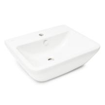 Umyvadlo Vitra Integra 55x45 cm otvor pro baterii uprostřed bílá lesk 7049-003-0001