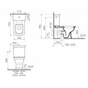 WC kombi, pouze mísa Vitra Ricordi vario odpad 4160-003-0075. obr. 3 