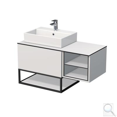 Koupelnová skříňka pod umyvadlo Naturel Oxo 110x58x50 cm bílá mat OXO110L701ZKDSBM obr. 1