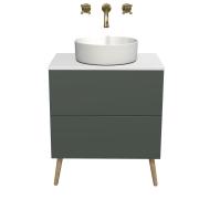 Koupelnová skříňka pod umyvadlo Naturel Boho 60x76,1x45,5 cm šedozelená mat BOHO60SZBU. obr. 2&nbsp;