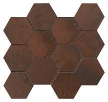 Mozaika Sintesi Met arch copper esagono oranžová