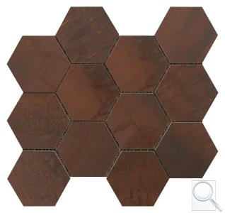 Mozaika Sintesi Met arch copper esagono
