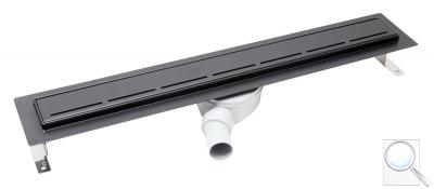 Sprchový žlab SAT 70 cm nerez černá mat ZLAB70NRZBL obr. 1