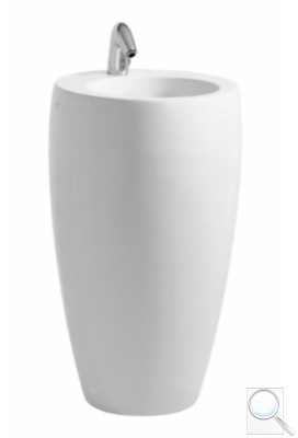 Volně stojící umyvadlo Laufen Alessi One 53x53 cm bez otvoru pro baterii H8119724001091. obr. 1