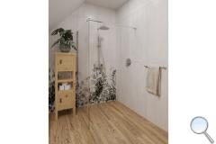 Kale Soul podkrovní koupelna - SIKO-pokrovni-koupelna-s-walk-in-kvetinovy-dekor-se-drevem-serie-soul-02