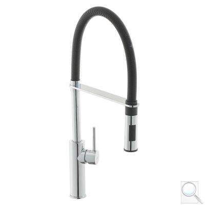 Dřezová baterie Paffoni Light s vytahovací sprškou, 2 proudy černá chrom LIG179B 
