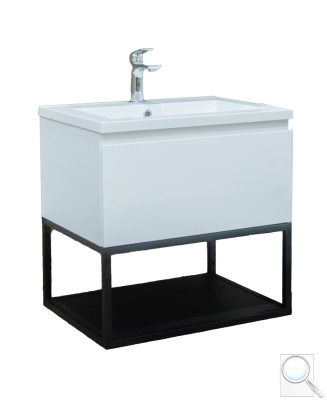 Koupelnová skříňka s umyvadlem SAT B-Way bílá lesk BWAY60WU. obr. 1