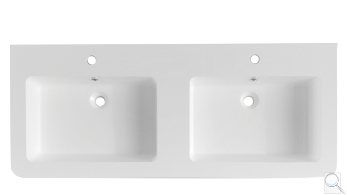 Nábytkové dvojumyvadlo Naturel Pavia 120x49 cm dva otvory pro baterii PA12049. 