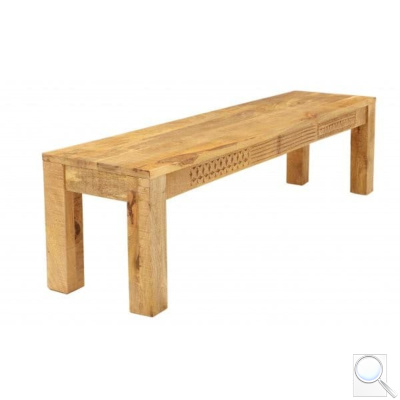 Lavice Manu 140x40 cm z mangového dřeva MANU-L140. obr. 1