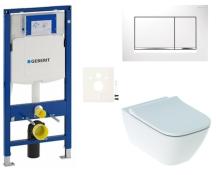 Závěsný WC set Geberit do lehkých stěn / předstěnová montáž+ WC Geberit Smyle SIKOGESSMS30