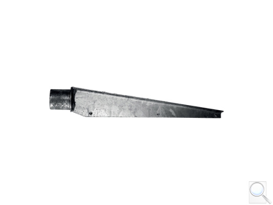 Bavolet na kulatý sloupek IDEAL® průměr 48 mm, rovný, koncový, Zn. 