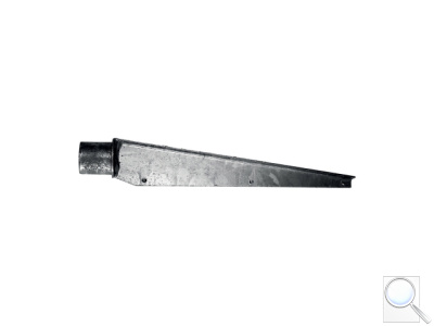 Bavolet na kulatý sloupek IDEAL® průměr 48 mm, rovný, koncový, Zn. 