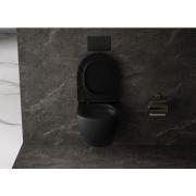 WC se sedátkem softclose závěsné vírové SAT Fusion černá mat zadní odpad SATFUS010RTORPBKM. &nbsp;(6)