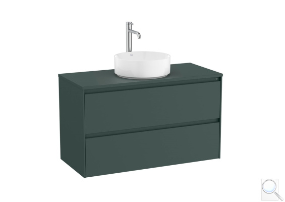 Koupelnová skříňka pod umyvadlo Roca ONA 99,4x58,3x45,7 cm zelená mat ONADESK1002ZZM. obr. 1