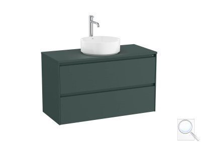 Koupelnová skříňka pod umyvadlo Roca ONA 99,4x58,3x45,7 cm zelená mat ONADESK1002ZZM. obr. 1