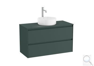 Koupelnová skříňka pod umyvadlo Roca ONA 99,4x58,3x45,7 cm zelená mat ONADESK1002ZZM obr. 1
