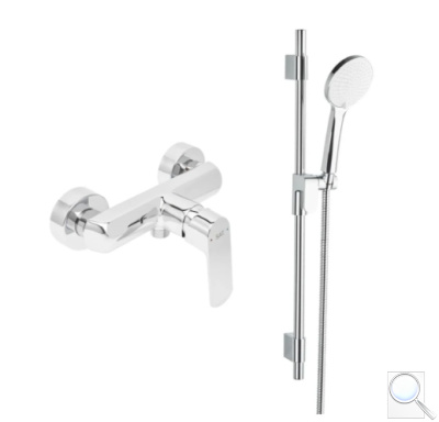 Sprchová baterie SAT Feel se sprchovým setem 150 mm chrom lesk SATBSFEEL268SET1. obr. 1