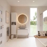 Koupelnová skříňka vysoká Roca ONA 40x175x30 cm bílá mat A857636509. obr. 2&nbsp;