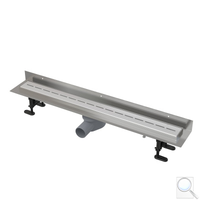 Sprchový žlab Alcaplast 85 cm nerez mat lines ALCAZLAB85LEM. 