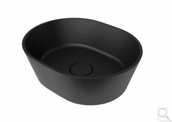 Umyvadlo na desku SAT Aula 47x38 cm černá mat bez otvoru pro baterii, bez přepadu SATAU4738C. obr. 1