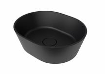 Umyvadlo na desku SAT Aula 47x38 cm černá mat bez otvoru pro baterii, bez přepadu SATAU4738C