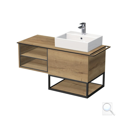 Koupelnová skříňka pod umyvadlo Naturel Oxo 110x58x50 cm dub halifax OXO110L601ZKDP. obr. 1