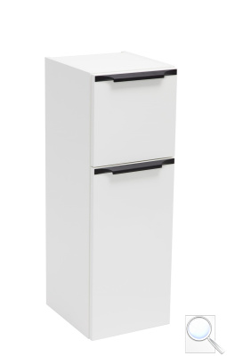 Koupelnová skříňka nízká Naturel Nobia 30x86x35 cm bílá lesk pravá nebo levá. pravá NOBIAN30PBLN