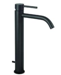 Vysoká umyvadlová baterie Paffoni Light s výpustí černý mat LIG085NO