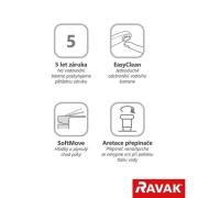 Vanová baterie Ravak Espirit bez sprchového setu 150 růžové zlato kartáčované mat X070353. obr. 2 