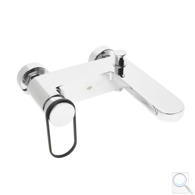 Vanová baterie SAT Fusion bez sprchového setu 150 mm páka kulatá černá SATBSFU222KPC. obr. 1