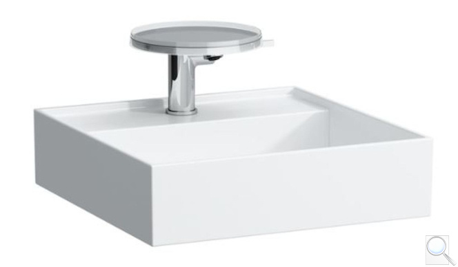 Umývátko Laufen Kartell By Laufen 46x46 cm otvor pro baterii, bez přepadu H8153314001111. obr. 1