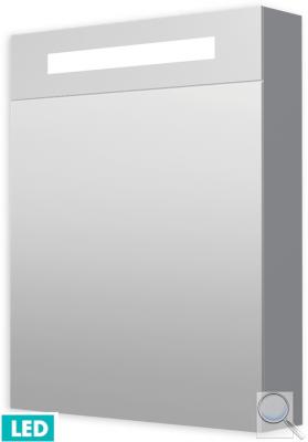 Zrcadlová skříňka s osvětlením Naturel Iluxit 60x75 cm MDF šedostříbrná GALZS60LED 