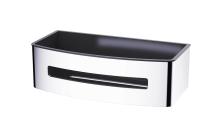 Polička SAT chrom/černá SATDPOLCHC