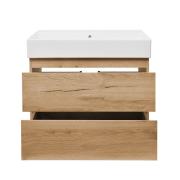Koupelnová skříňka 2zásuvková s umyvadlem SAT B-Way 79x50x45 cm dub mat BWAY280OAKU2BI.  (7)