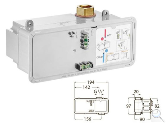 Podomítkové těleso Roca Anara bez baterie A525891203. 