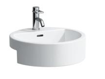 Polozápustné umyvadlo Laufen Living City 46x46 cm otvor pro baterii uprostřed H8134310001041