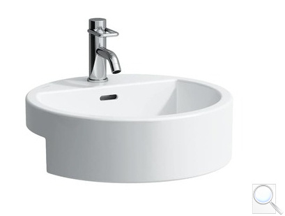 Polozápustné umyvadlo Laufen Living City 46x46 cm otvor pro baterii uprostřed H8134310001041. obr. 1