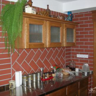 Klinker ukázky realizací - Cihlová dlažba Terra 215 patrizierrot  - 