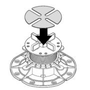 Gumová podložka Alliq na hlavu terče, výška 1,5 mm. &nbsp;