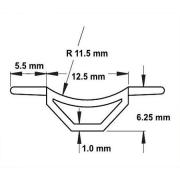 VLM - vanová lišta mini. VLM technický nákres