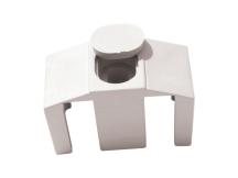 Příchytka k uchycení panelů ke čtyřhranným sloupkům včetně krytky na hlavu šroubu (CLASSIC) - bílá, PVC